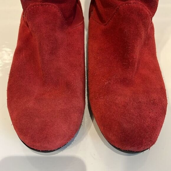 MARTINO Red Suede Slouchy Boots Size 9 - Picture 10 of 13